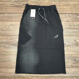 Nike Jordan Womens Convertible Utility Skirt SMALL Black Honeycomb NWT HQ6066